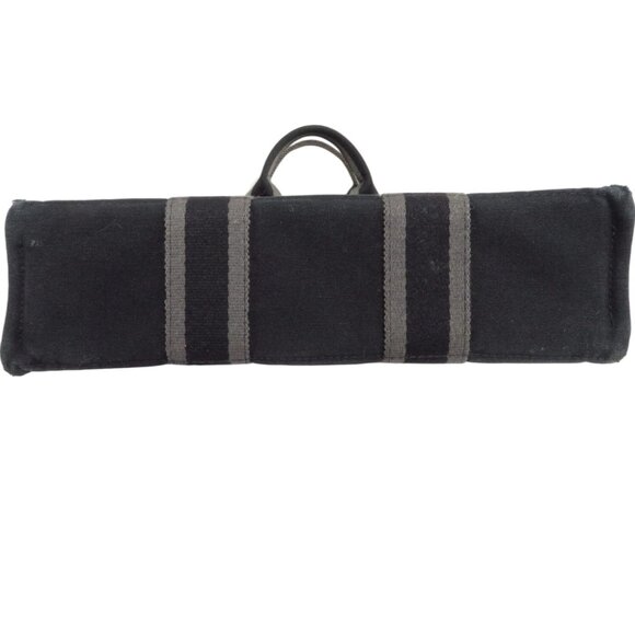 226209BR (L2) Hermes Tote Bag Fourre Tout PM Black Canvas - Picture 4 of 12